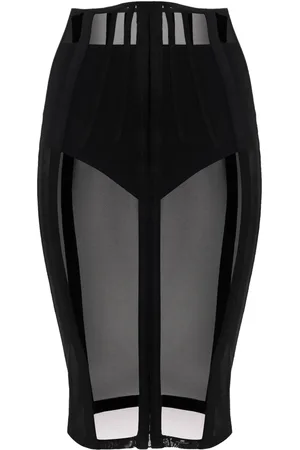 Elisabetta Franchi Jupe-bustier en tulle à coupe mi-longue