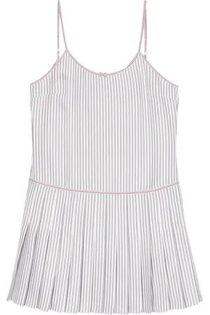 Thom Browne Robe plissée à rayures