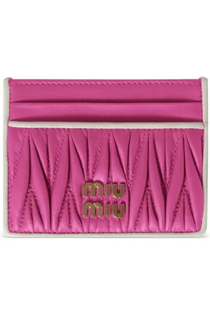 Miu Miu Porte-cartes matelassé en cuir