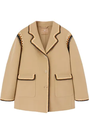 ERMANNO SCERVINO Veste en laine à détails en raphia