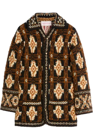 VALENTINO GARAVANI Cardigan en laine à motif géométrique