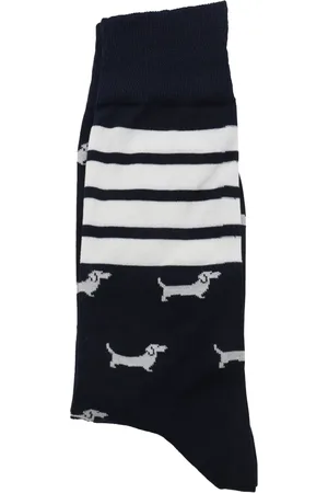 Thom Browne Chaussettes à logo en intarsia
