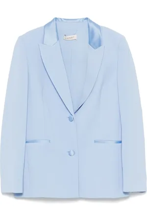Twin-Set Blazer à col à revers en satin