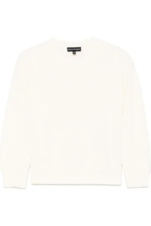 Emporio Armani Pull à logo en intarsia