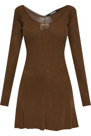 Jacquemus Robe courte nervurée La Robe