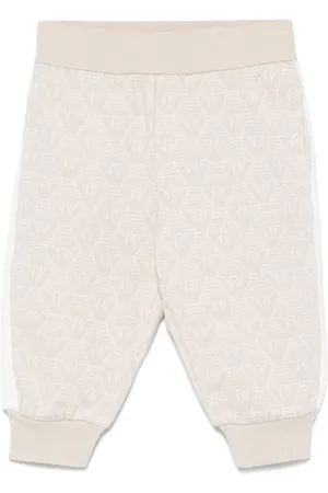 Emporio Armani Pantalon de jogging en jersey à logo jacquard
