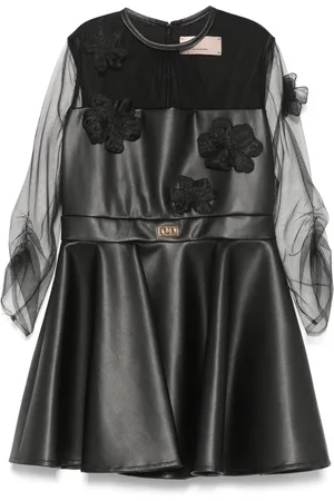 Elisabetta Franchi Robe à fleurs appliquées