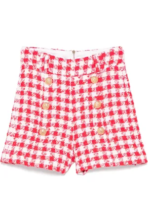 Balmain Short à carreaux vichy
