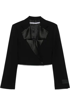 Alexander Wang Blazer crop à boutonnière croisée