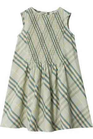 Burberry Robe en popeline à carreaux