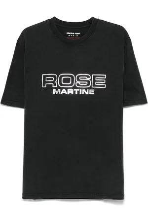 MARTINE ROSE T-shirt à logo métallisé