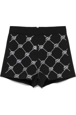 MISS BLUMARINE Short à logo strassé