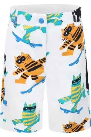 Stella McCartney Short à imprimé chat