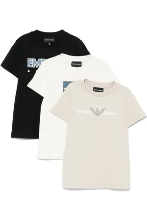 Emporio Armani Lot de trois t-shirts en jersey à logo imprimé