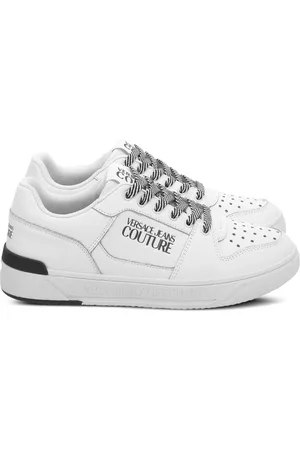 VERSACE Baskets en cuir à logo embossé