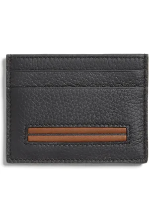 Ermenegildo Zegna Porte-cartes en cuir à patch logo