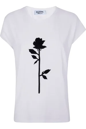 Blugirl T-shirt à fleur brodée