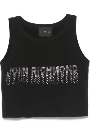John Richmond Débardeur à logo strassé