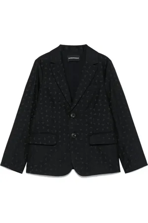 Emporio Armani Blazer à logo en jacquard
