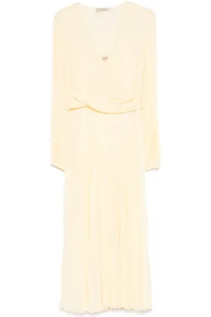 Twin-Set Robe longue à design plissé