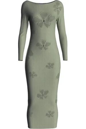 MACCAPANI Robe mi-longue à motif monogrammé