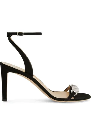 Giuseppe Zanotti Sandales en daim Thais à ornements en cristal