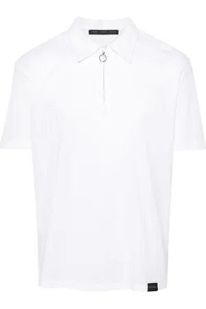 LOW BRAND Polo zippé en piqué