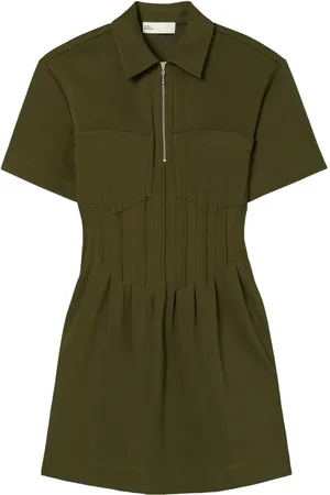 Tory Burch Robe mi-longue à fermeture zippée devant