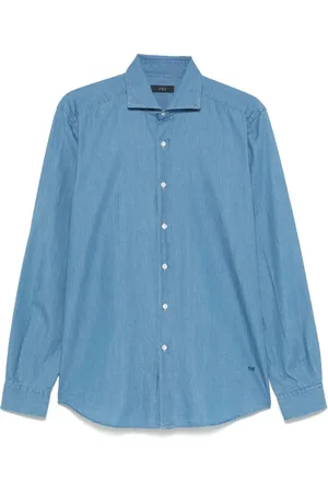 FAY Chemise en chambray