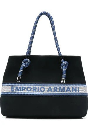 Emporio Armani Sac cabas à logo brodé