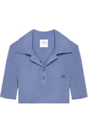 Courrèges Polo crop en maille