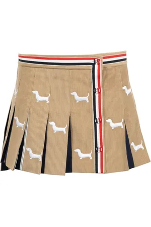 Thom Browne Minijupe en velours côtelé à broderies Hector