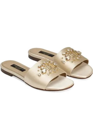 Dolce & Gabbana Claquettes à ornements strassés