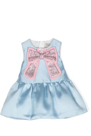 HUCKLEBONES LONDON Robe satiné à détail de nœud