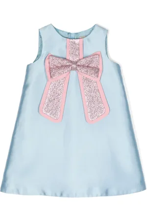 HUCKLEBONES LONDON Robe mi-longue satinée à détail de nœud