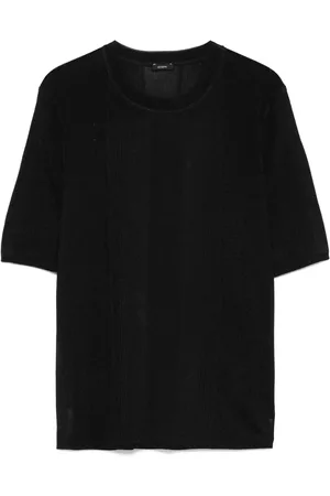 Joseph T-shirt en maille à design nervuré