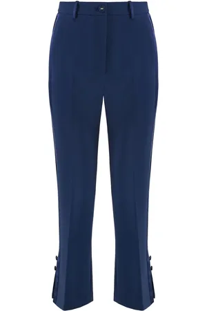 Elisabetta Franchi Pantalon en crêpe à bandes satinées