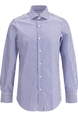 Finamore Chemise en coton à rayures