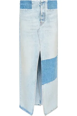 Maison Margiela Jupe en jean à design patchwork