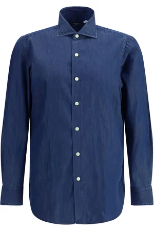 Finamore Chemise en coton à boutonnière