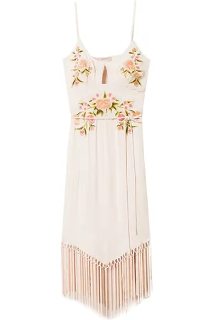 Twin-Set Robe mi-longue à fleurs brodées