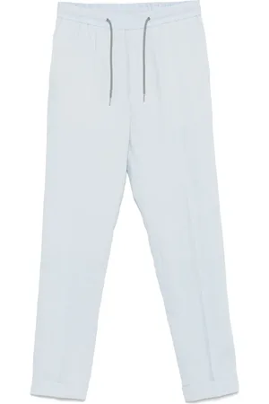 Paul Smith Pantalon en lin à lien de resserrage