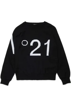 Nº21 Pull à logo en intarsia