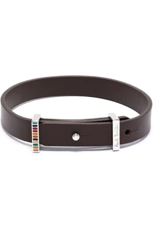 Paul Smith Bracelet en cuir à boucle signature