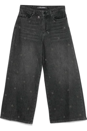 Karl Lagerfeld Jean court strassé à taille haute