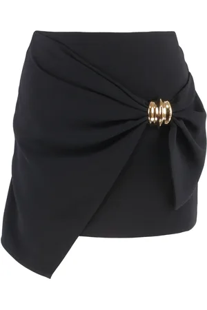 Elisabetta Franchi Minijupe en crêpe à nœud oversize