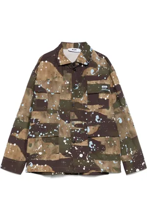 Msgm Chemise à imprimé camouflage