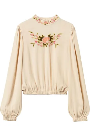 Twin-Set Blouse à fleurs brodées