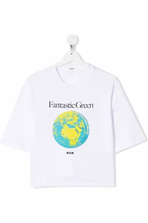 Msgm T-shirt en coton à imprimé graphique