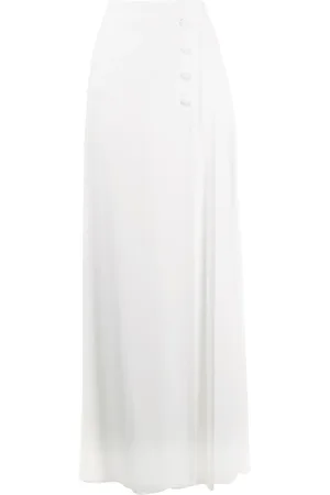 Alberta Ferretti Pantalon ample à empiècement drapé